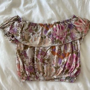 Spell Blue Skies off-shoulder top